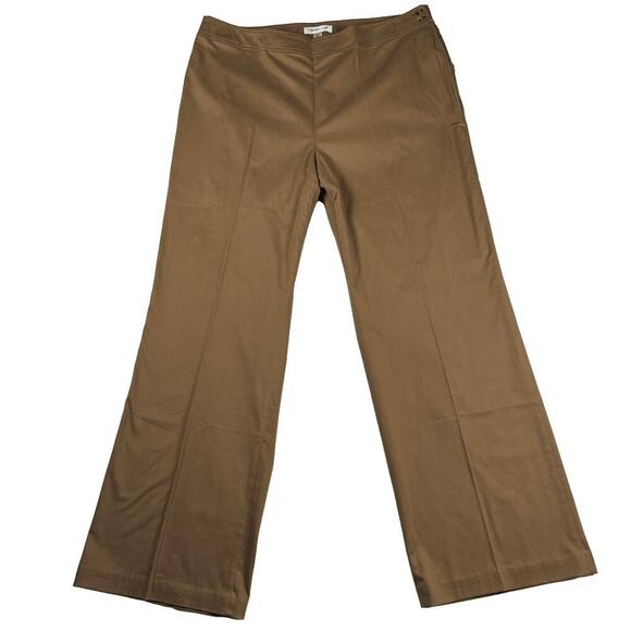 Coldwater Creek Contour Waist Sateen Pant Caramel Brown Size 18W - Picture 1 of 10